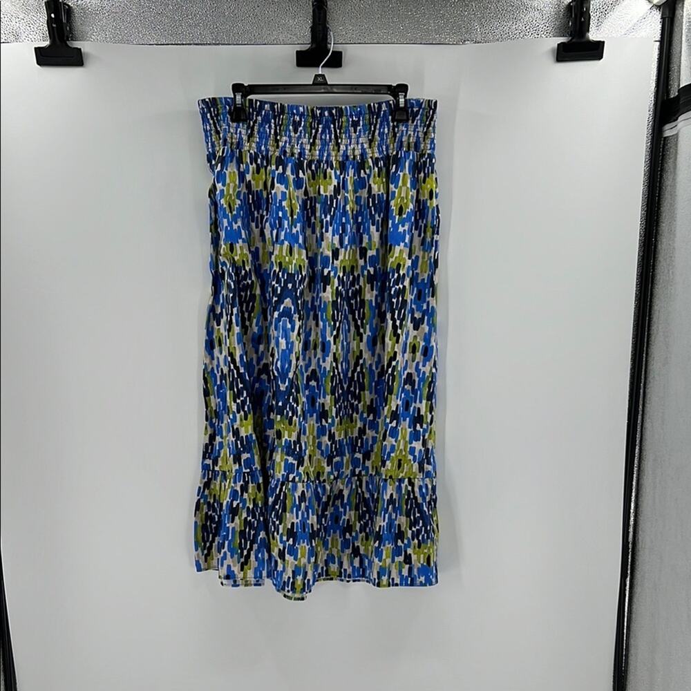 Nic + Zoe Diamond Dash Midi Skirt - Blue Multi - XL - New with tags